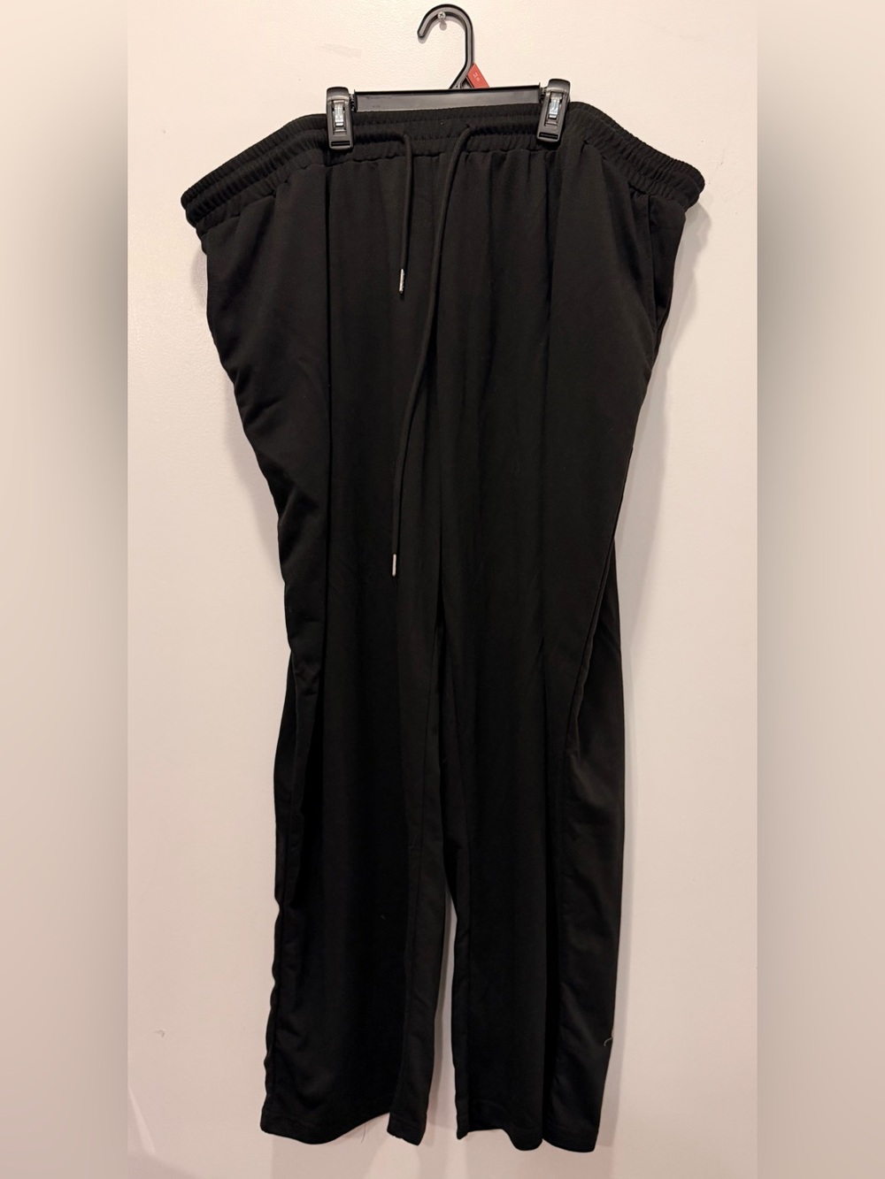 Men's Black Elastic-Waist Jogger Pants